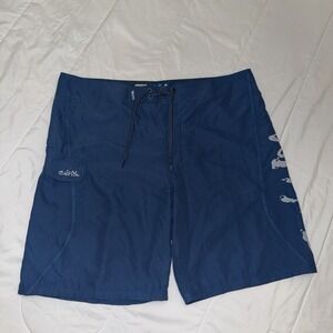 Salt Life Board Shorts Mens 42 Blue Stealth Bomberz Beach Drawstring